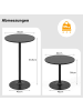 COSTWAY 2 in 1 Bartisch höhenverstellbar Ø60 x 56/101,5 cm in Schwarz