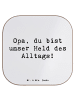 Mr. & Mrs. Panda Holzuntersetzer Spruch Opa Held mit Spruch in Weiß