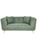 Beliani 2-Sitzer Sofa HABO in Grün/Braun - (W) 176 x (H) 78 x (L) 72 cm