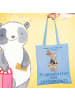 Mr. & Mrs. Panda Tragetasche Flugbegleiter Leidenschaft mit Spruch in Sky Blue