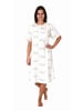 NORMANN Kurzarm Nachthemd Knopfleiste am Hals - 80145 in creme