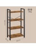 VASAGLE Regal Barnet in Braun-Schwarz - (B)66 x (H)120 x (T)30 cm