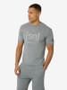 super.natural Merino T-Shirt GRID LOGO in grau