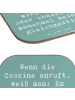 Mr. & Mrs. Panda Bierdeckel Spruch Cousine Abenteuer mit Spruch in Meeresbrise