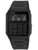 Casio Vintage Edgy Digitaluhr mit Rechner Schwarz