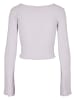Urban Classics Urban Classics Damen Ladies Cropped Rib Cardigan in softlilac