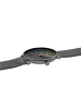 Mondaine Herren-Quarzuhr Doppio mit Mesh-Band Dunkelgrau 41 mm Schwarz / Anthrazit
