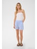 SAINT TROPEZ Shorts ElmikoSZ Gerade Passform in Chambray Blue White Stripe