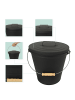 relaxdays 3-tlg. Ascheeimer Set in Schwarz - 20 Liter