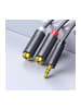 Ugreen Ugreen Audioadapter Klinke 35 mm Stecker auf 2 x RCA Buchse Kabel in Grau