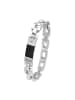 Amor Armband Edelstahl, Carbon in Silber