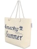 normani Bequeme Sommer-Umhängetasche, Strandtasche in Amazing Summer White