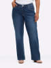 sheego Gerade Jeans in blue-stone-washed