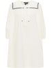 DreiMaster Damen Midikleid Mit Stickerei in Wollweiss