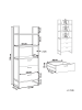 Beliani Bücherregal TIFTON in Braun/Schwarz - (W) 61 x (H) 158 x (L) 32 cm