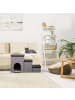 relaxdays Hundetreppe in Grau - (B)72 x (H)41,5 x (T)33 cm