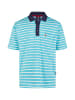 Wind Sportswear Polo Pique gestreift in pool blue marine