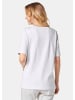 GOLDNER Kurzgröße:  Druckshirt aus Baumwoll-Jersey in weiß / gemustert