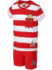 Fußballverein 1. FC Köln Kinder Schlafanzug "Baby Pyjama Hitzelerstraße" in Rot