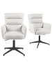 DUBI Möbel 2er-Set: Bürostuhl Mika-Romy in Creme - (B)59 x (H)91 x  (T)66 cm