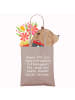 Mr. & Mrs. Panda Shopping Tasche Spruch Bester Dozent mit Spruch in Braun Pastell