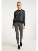 usha BLUE LABEL Damen Strickpullover in Schwarz Grau