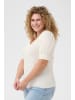 KAFFE curve T-Shirt kurzarm KCsissy Tight fit in Chalk