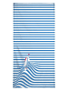 Juniqe Handtuch "Sail Away" in Blau & Weiß