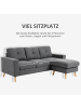 HOMCOM Ecksofa-193L x 136B x 85H cm-Dunkelgrau