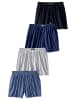 LE JOGGER Weiter Boxer in schwarz, marine, grau-meliert, blau-meliert
