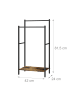 relaxdays Handtuchständer in Dunkelbraun/ Schwarz - (B)42 x (H)81,5 x (T)24 cm