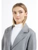 DreiMaster Damen Langer Blazer Aus Wollgemisch in Grau Melange