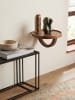 KADIMA DESIGN Wandregal 30x33x30 cm Massivholz Hängeregal Rund Modern, Design