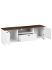 Beliani TV-Schrank PIMBA in Weiß/Braun - (W) 160 x (H) 50 x (L) 40 cm