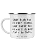 Mr. & Mrs. Panda Camping Becher Spruch Liebeskummer Platz im Bet... in Weiß