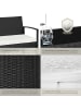 tectake Rattan Gartenlounge für 4 Personen, mit Sicherheitsglasplatte
