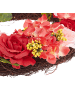 Beliani Kranz AGULO in Rot/Rosa/Braun - (W) 50 x (H) 50 x (L) 10 cm