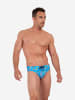 HOM Badehose Swim Mini Briefs Lido in blue print