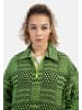 myMo Damen Oversize Blouson in Neon Grün Schwarz
