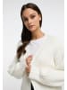 RISA Damen Strick Long Cardigan in Weiss