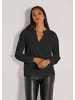 MADELEINE Jerseybluse mit Rundhalsausschnitt in schwarz
