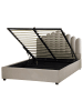 Beliani Doppelbett VINCENNES in Beige/Schwarz - (W) 167 x (H) 125 x (L) 214 cm