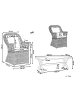 Beliani 5-tlg Gartentisch Set MAROS/OLBIA in /Grau/Beige