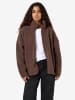 Noisy may Übergangsjacke mit Fleece-Struktur und Kragen in Braun-2