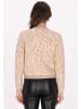 faina Damen Cardigan in Beige Wollweiss