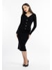 faina Damen Strickrock in schwarz