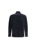 Brunello Cucinelli Blau Wildleder Leder Hemd Jacke