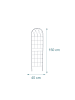 relaxdays 4 x Rankgitter in Schwarz - (B)40 x (H)150 cm