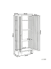 Beliani Büroschrank GLEORA in Schwarz - (W) 80 x (H) 180 x (L) 35 cm