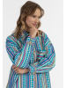 IZIA Damen Hemdjacke in Mehrfarbig Blau